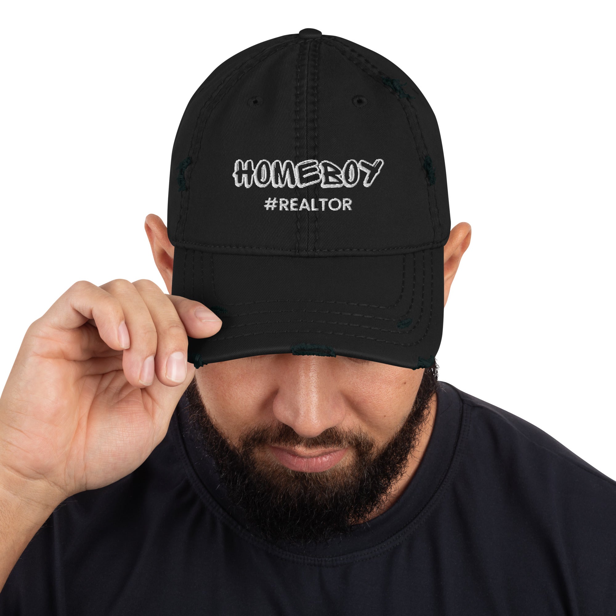 Home Boy #Realtor Distressed Dad Hat