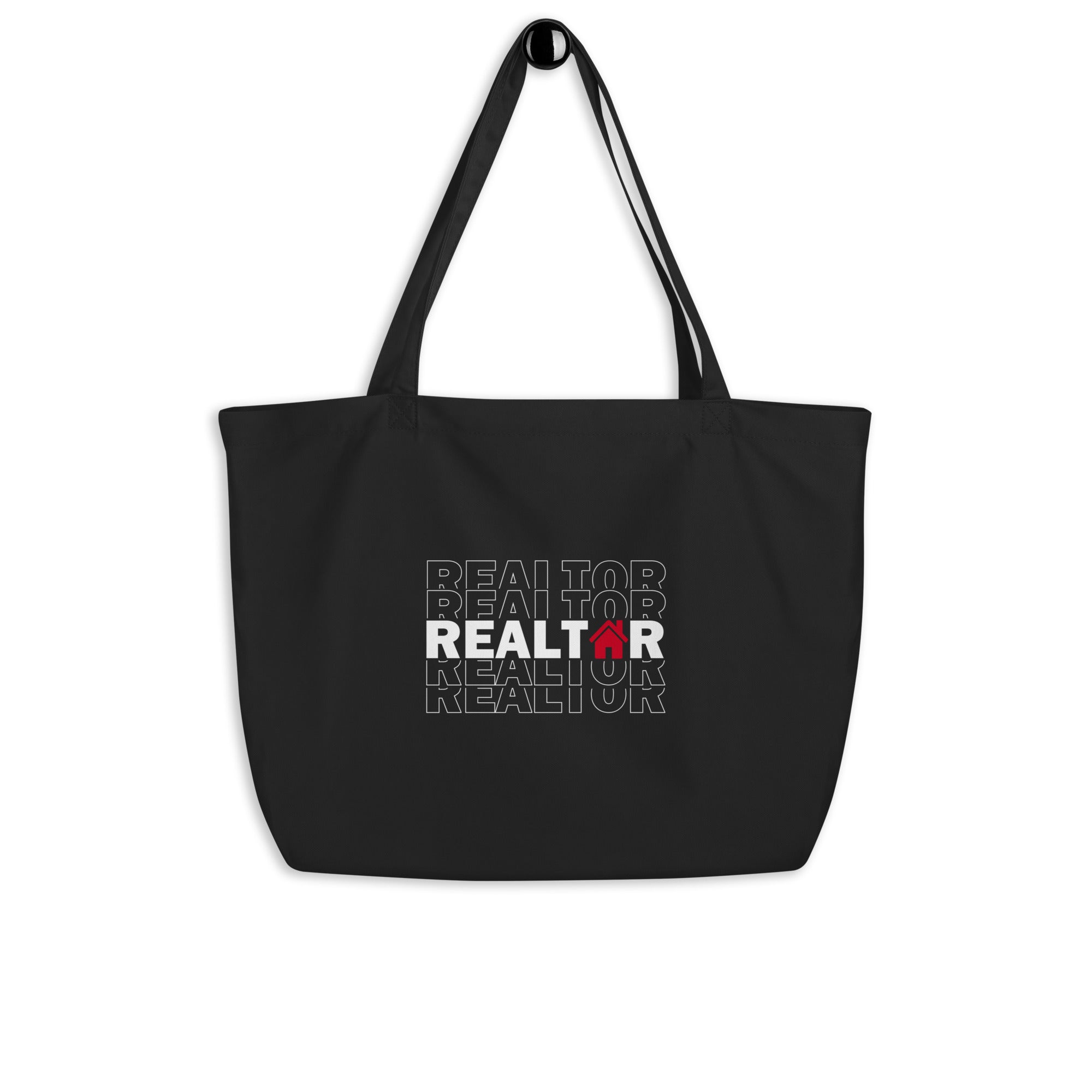 Realtor Stacked Large organic tote bag