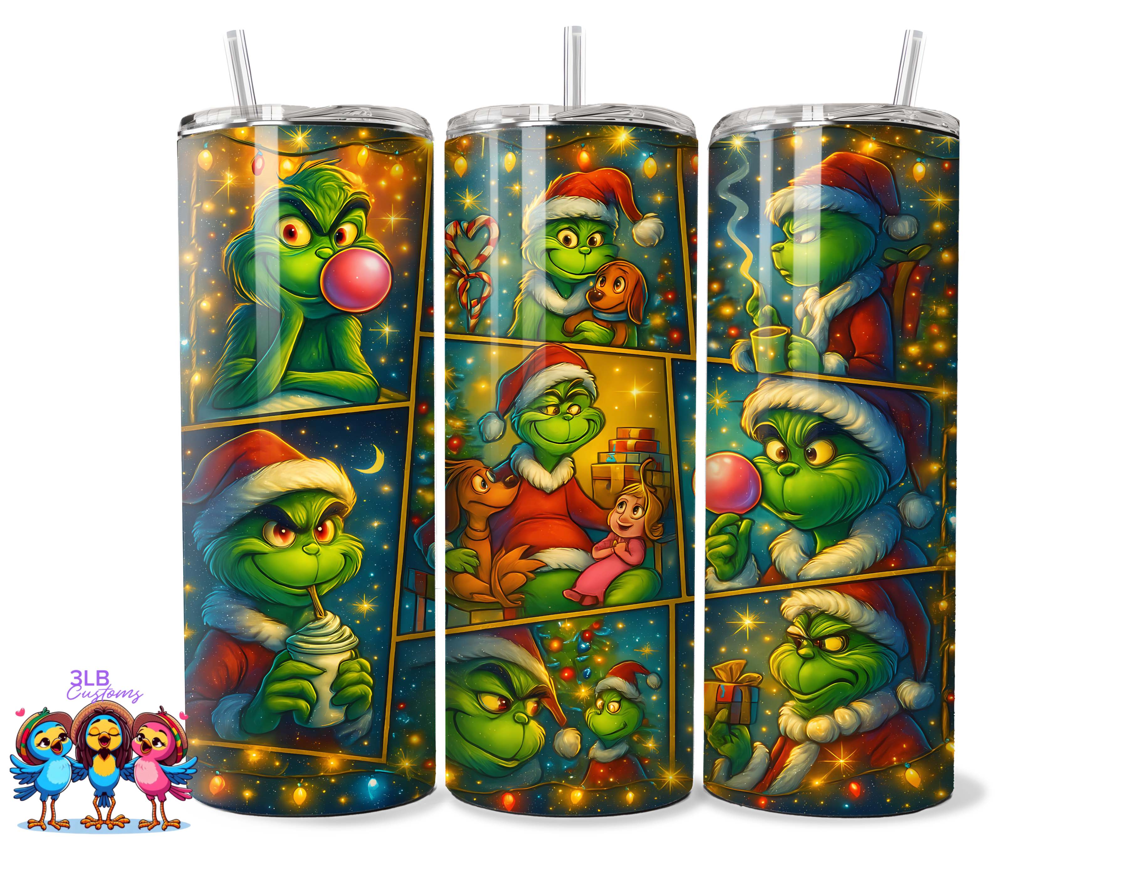 Holiday Grinch Tumblers