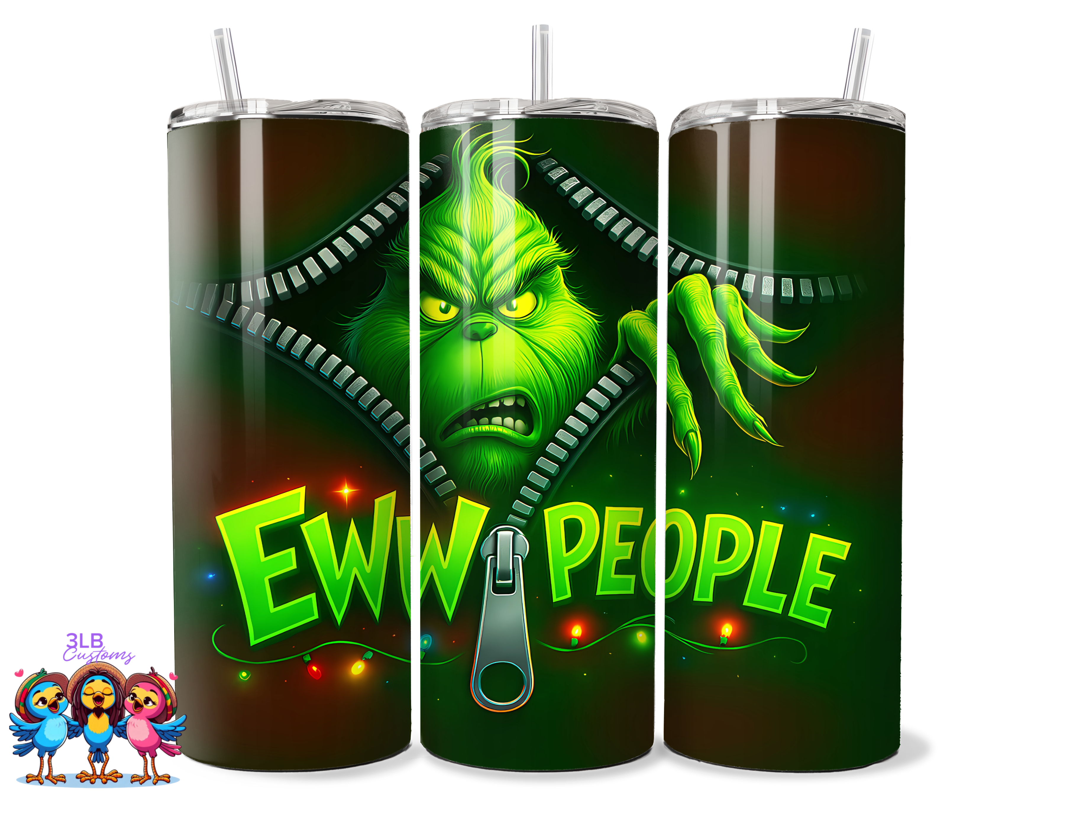 Holiday Grinch Tumblers