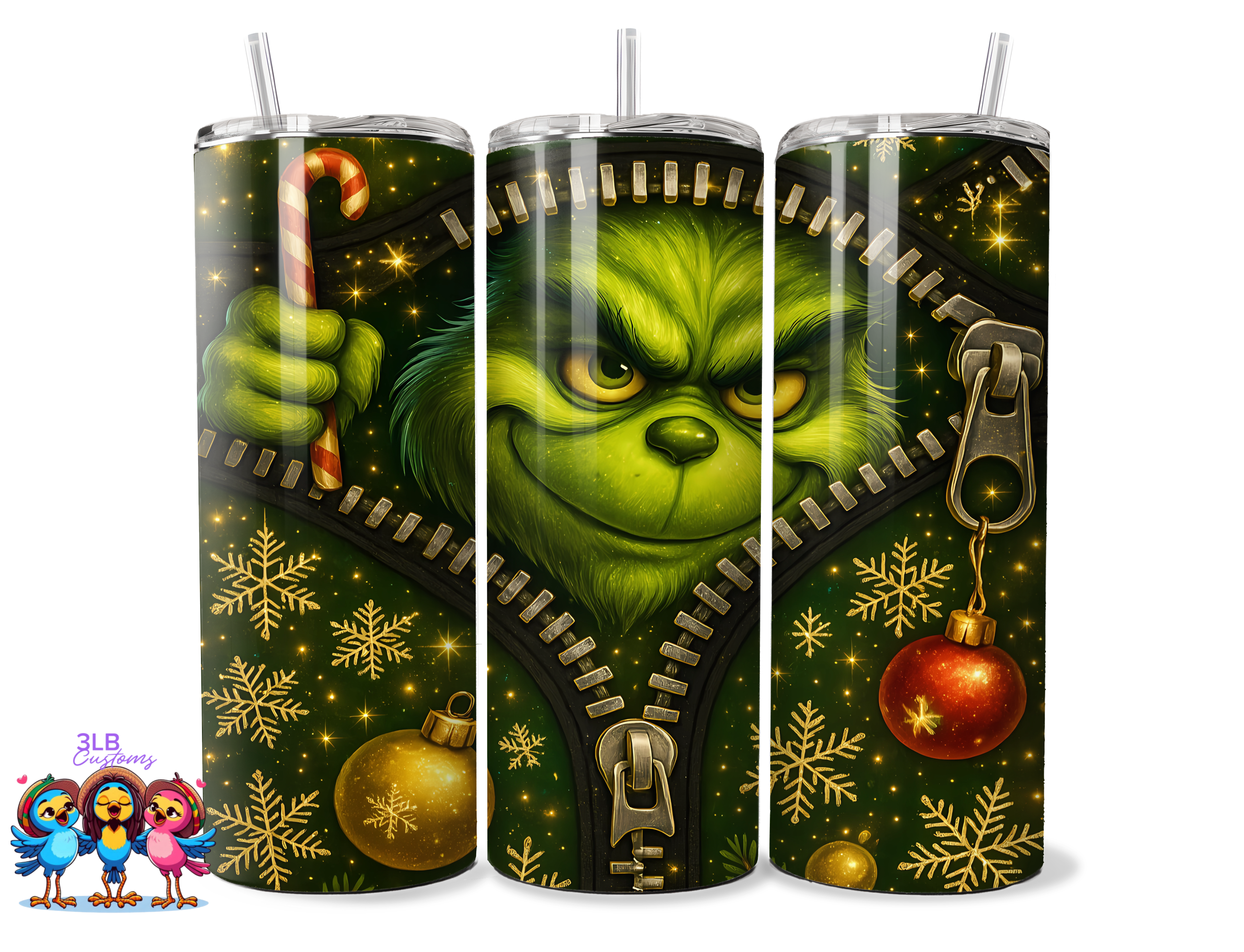 Holiday Grinch Tumblers