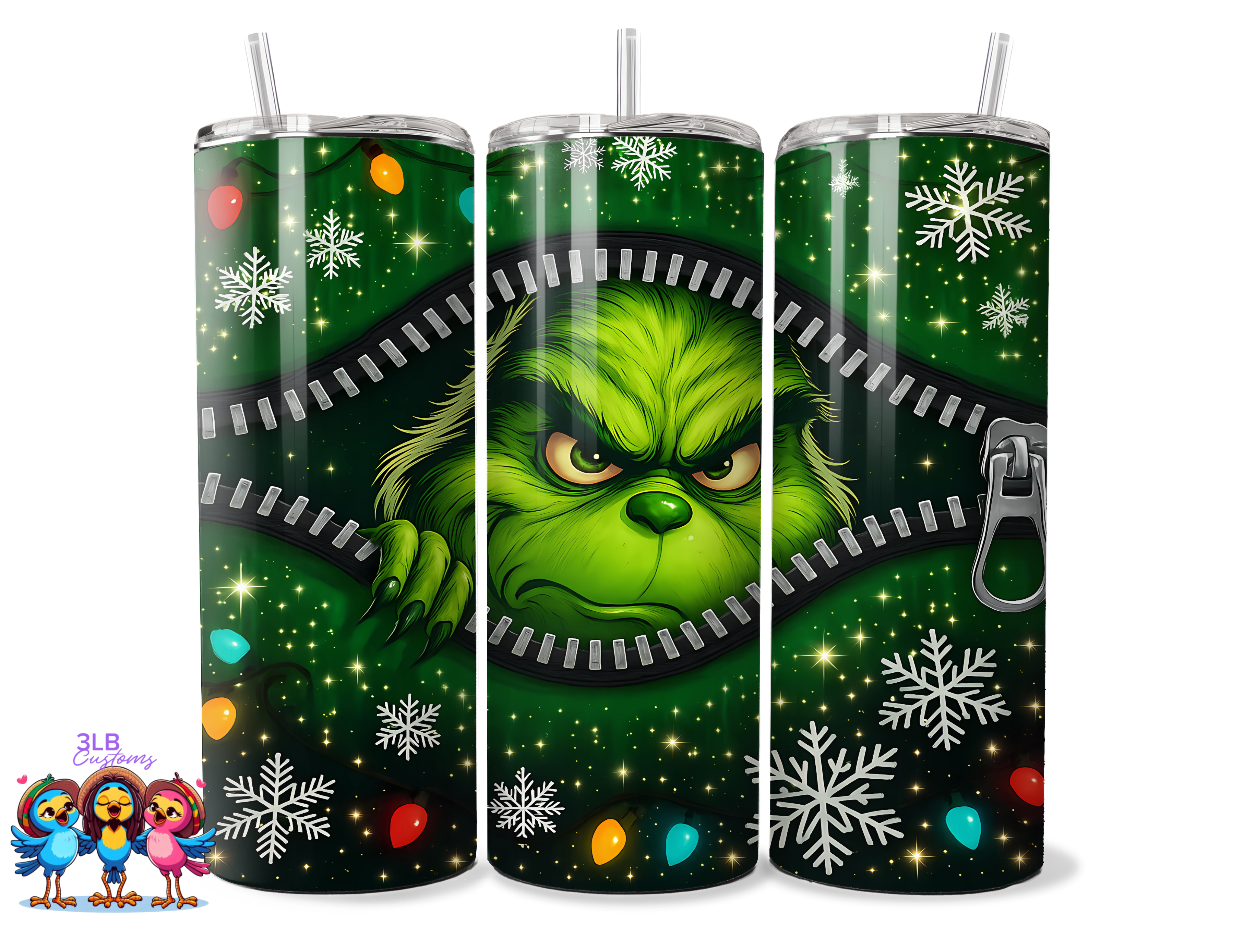 Holiday Grinch Tumblers