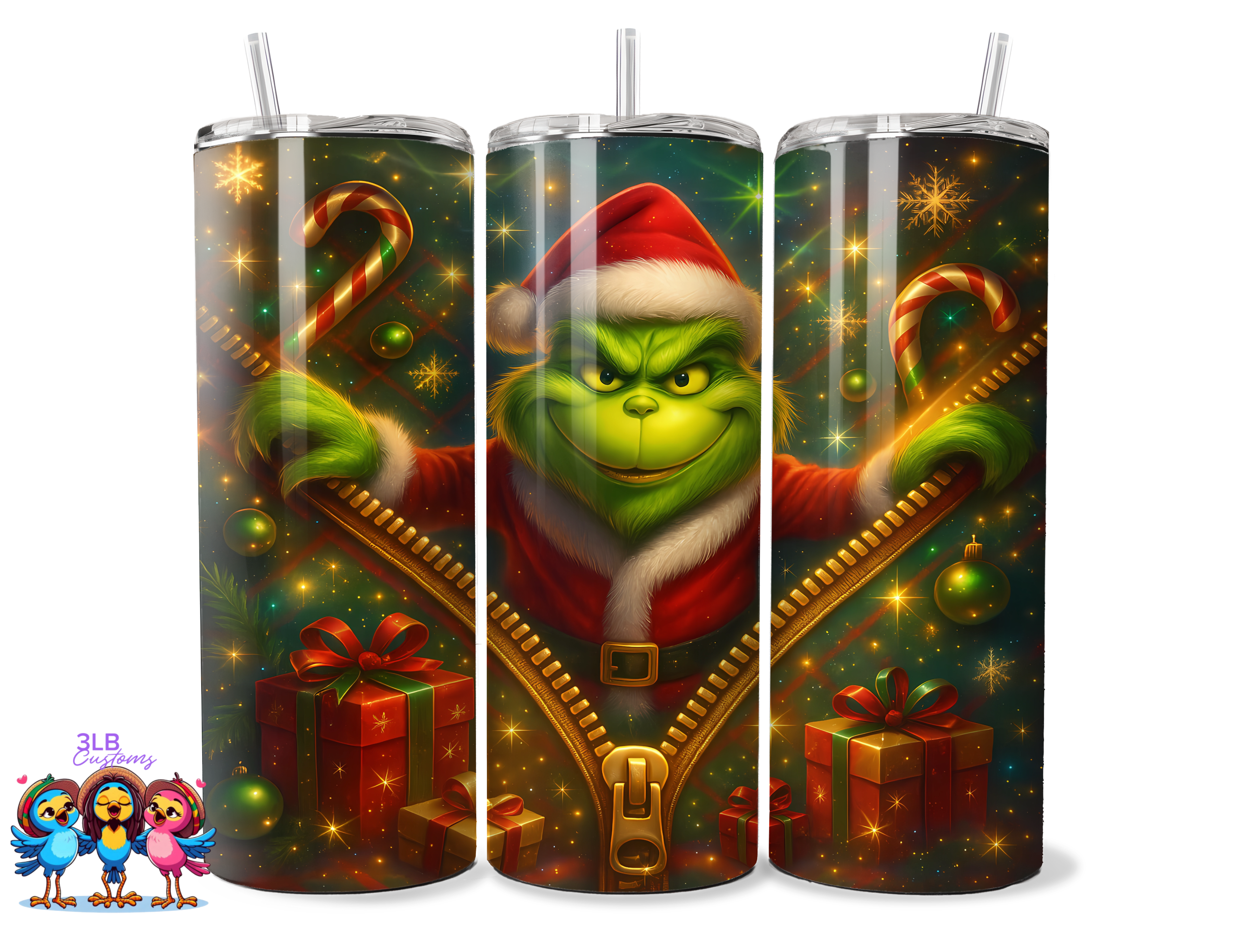 Holiday Grinch Tumblers