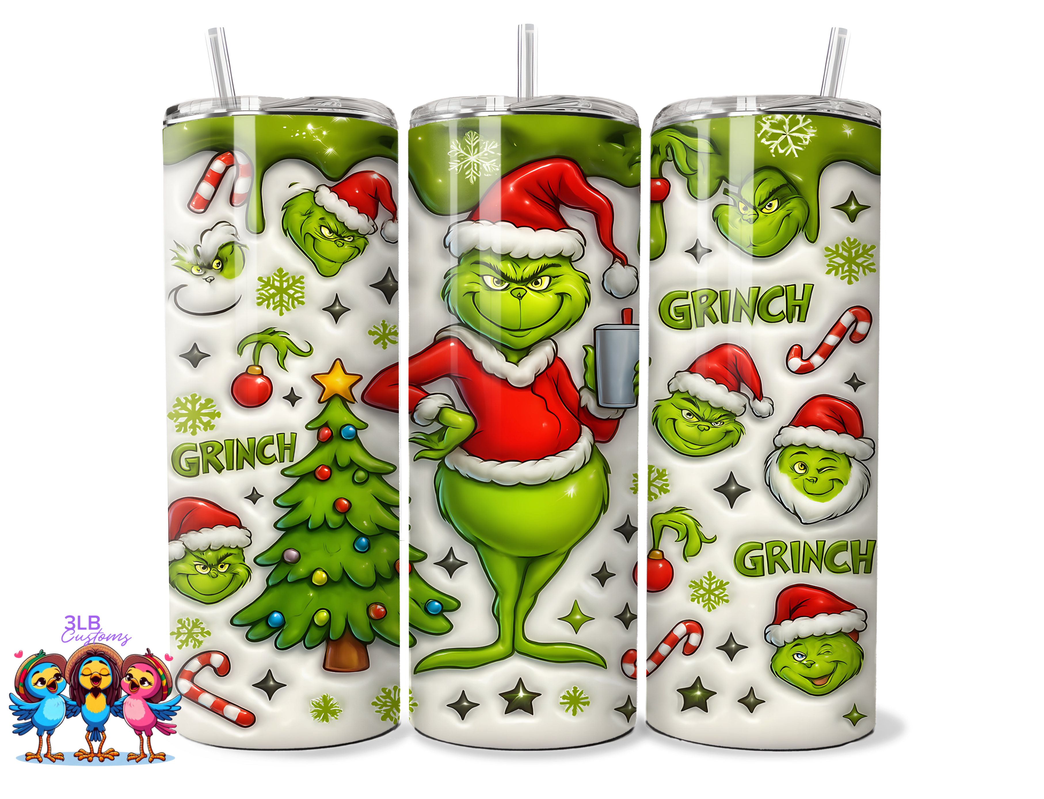 Holiday Grinch Tumblers