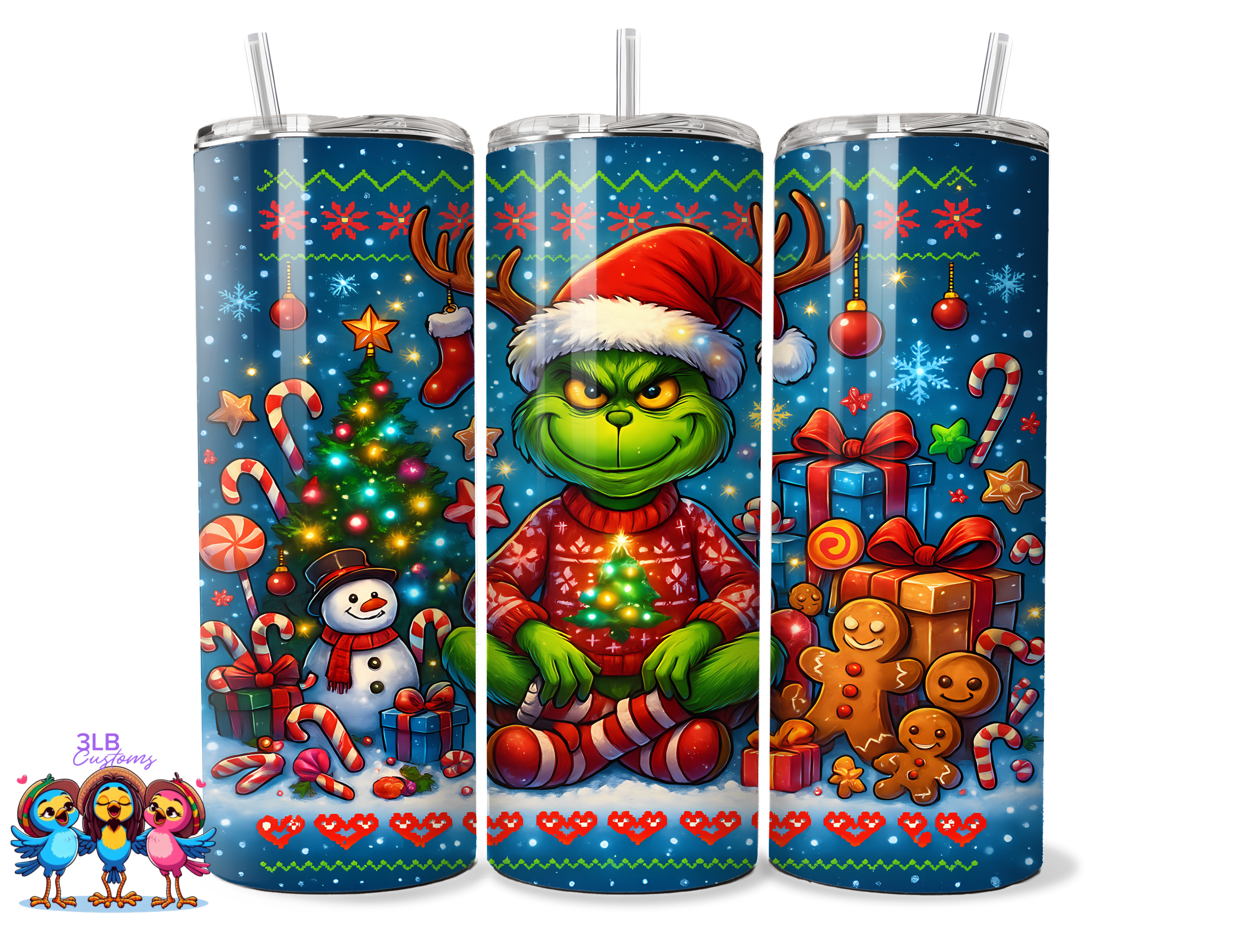 Holiday Grinch Tumblers