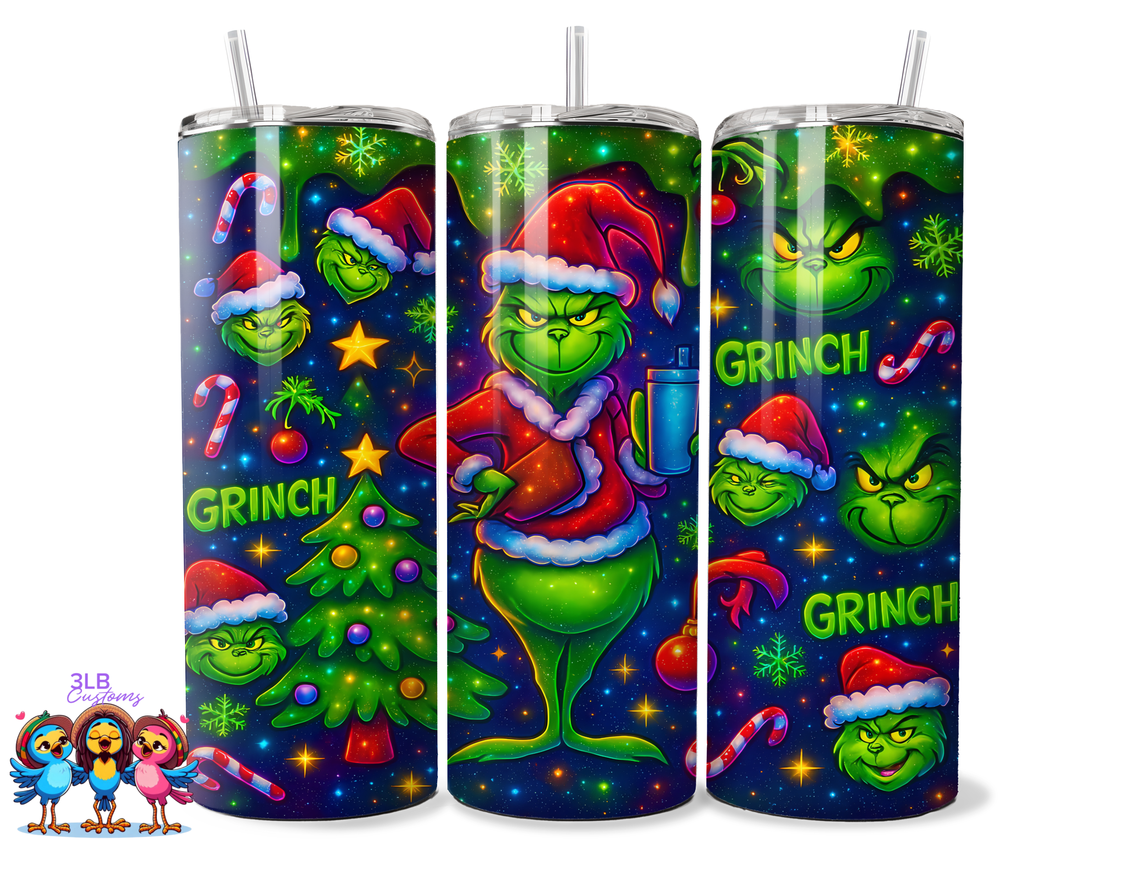 Holiday Grinch Tumblers