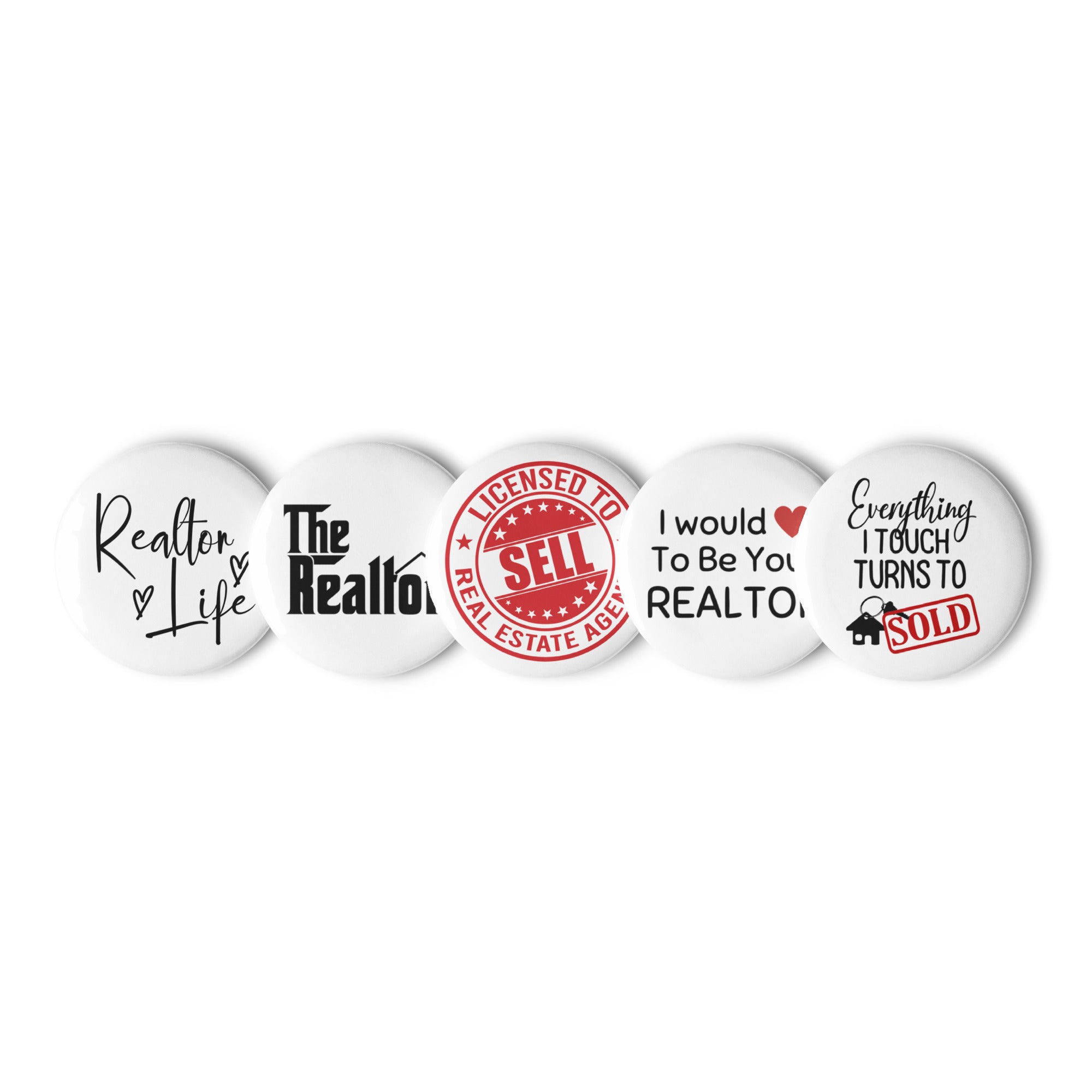 Realtor Life Set of pin buttons