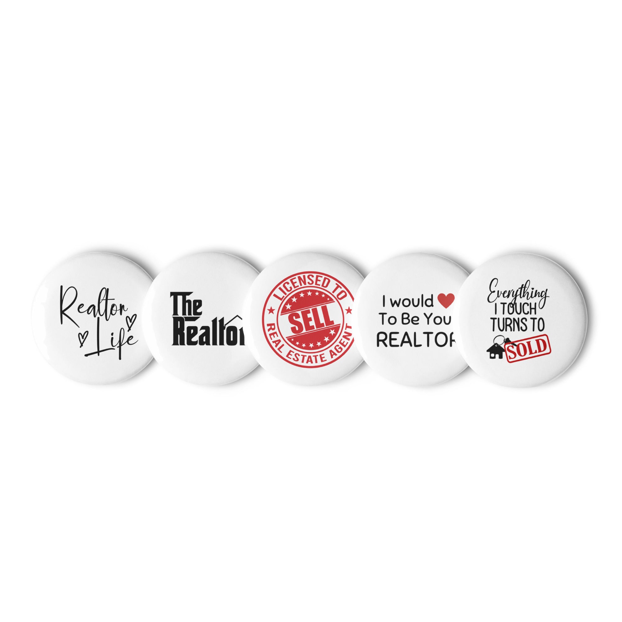 Realtor Life Set of pin buttons