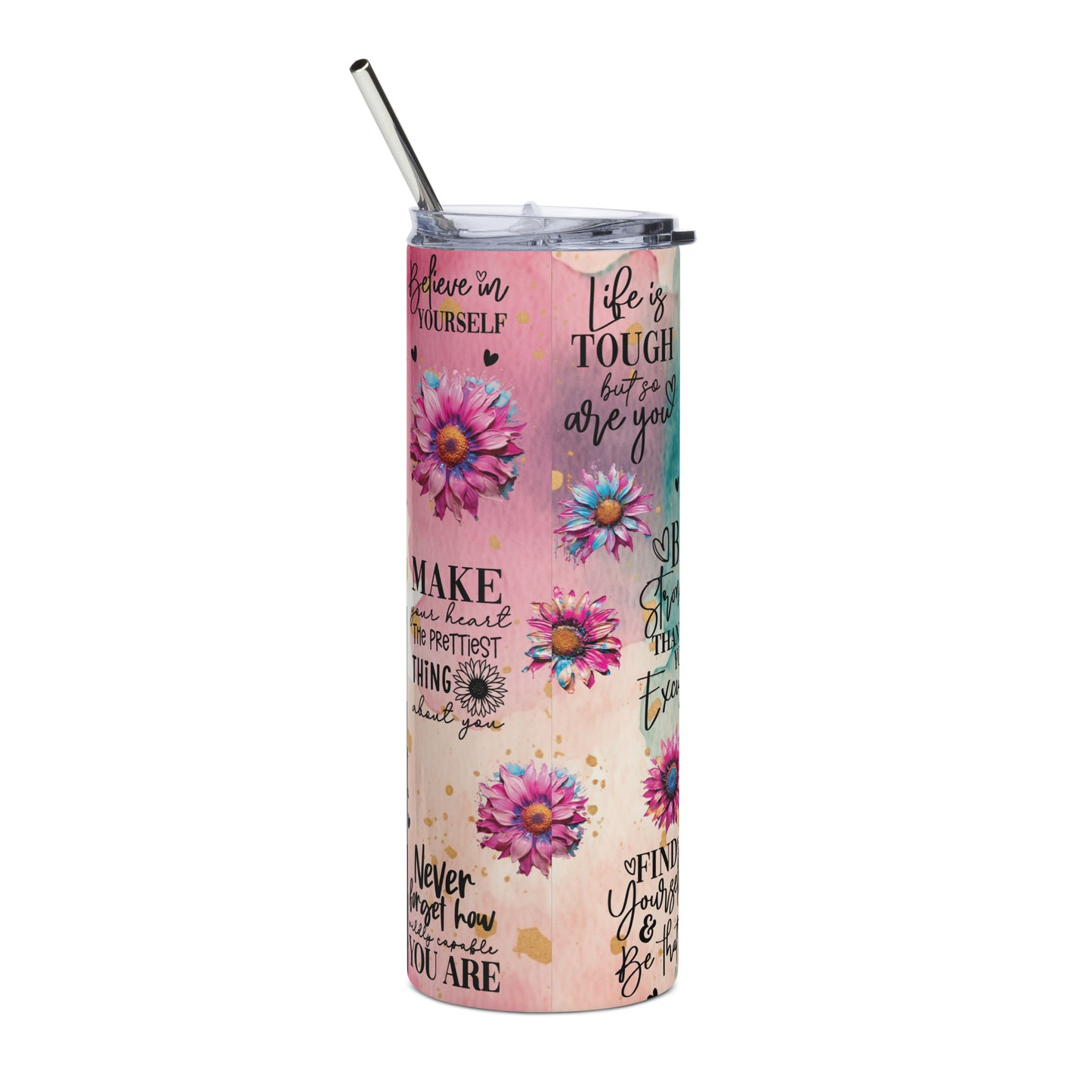 Motivational Stainless steel tumbler