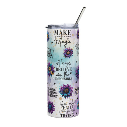 Motivational Stainless steel tumbler