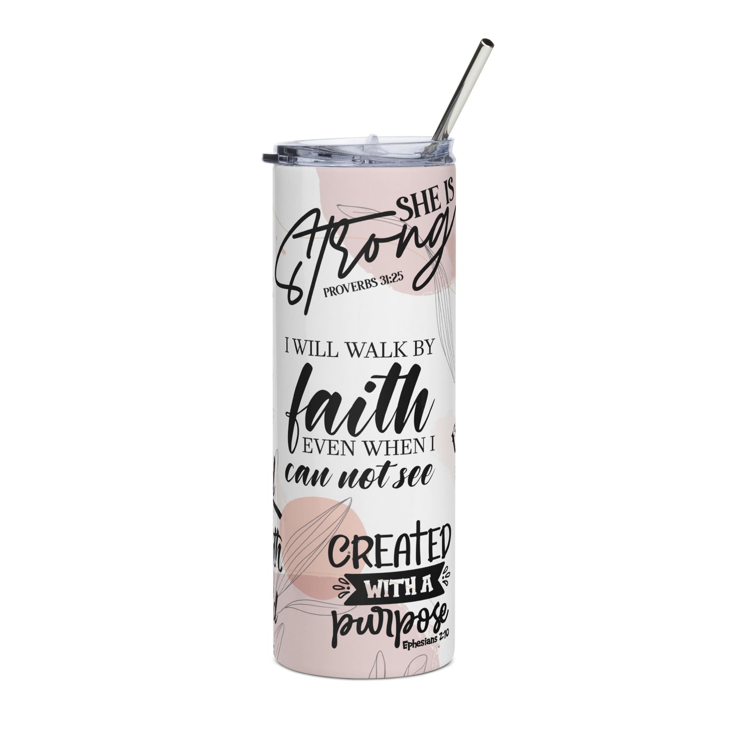 Faith Affirmation Stainless steel tumbler