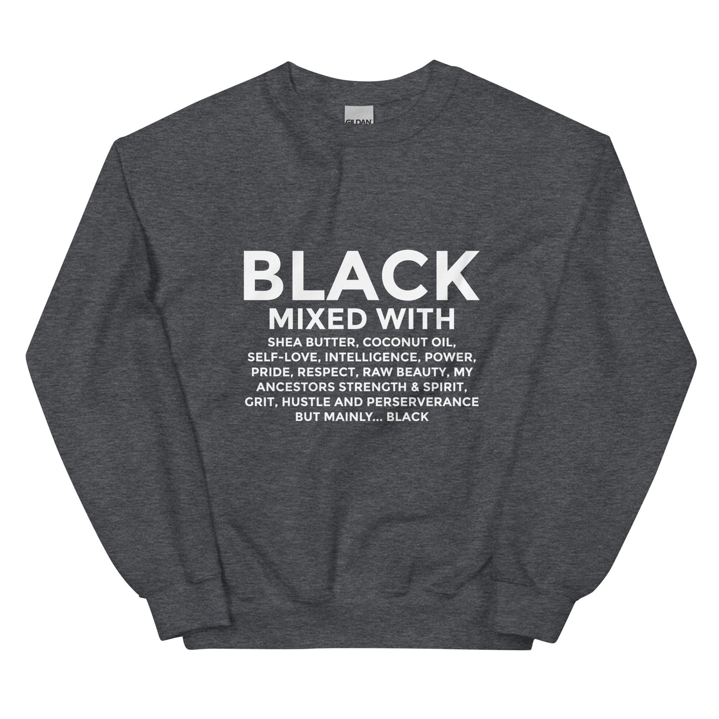 Black mixed with sweatshirt