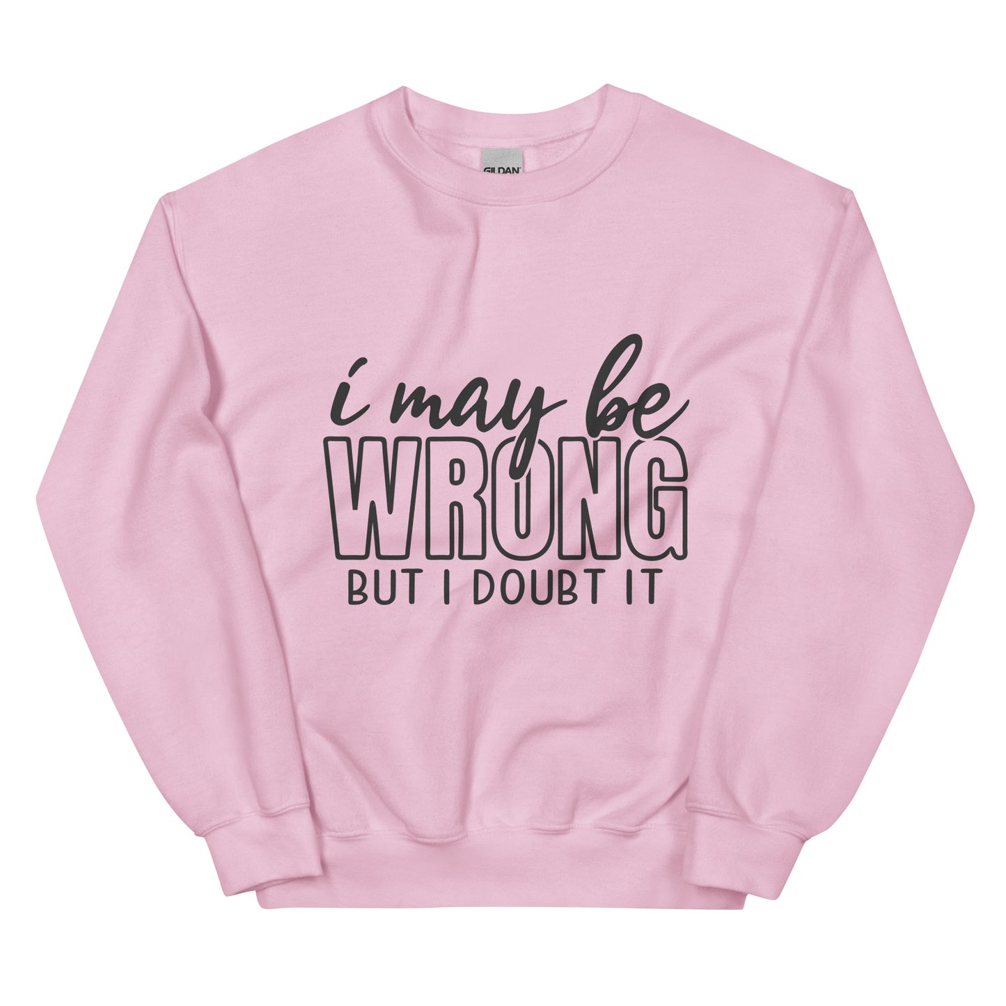 I may be wrong sweatshirt