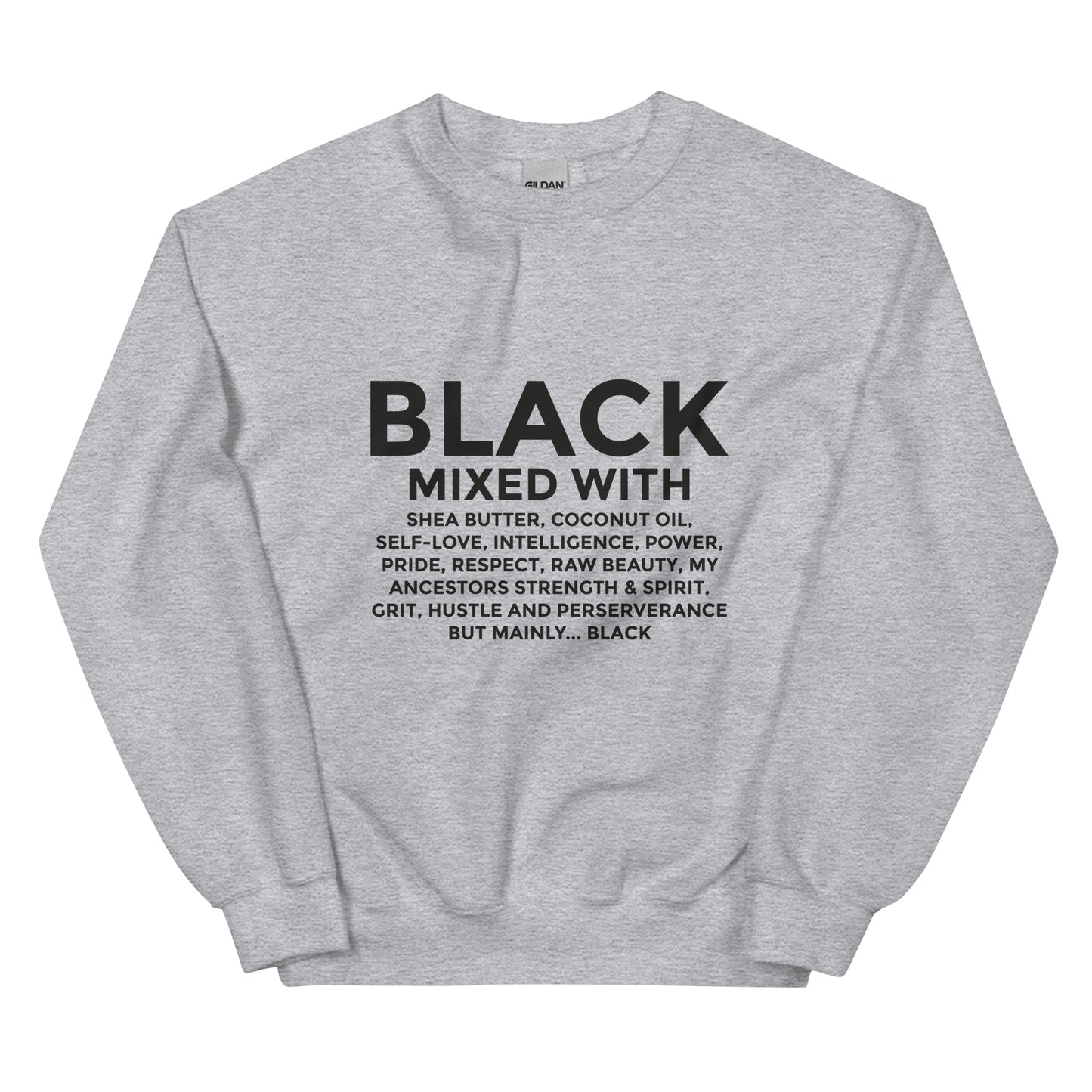 Black mixed with sweatshirt