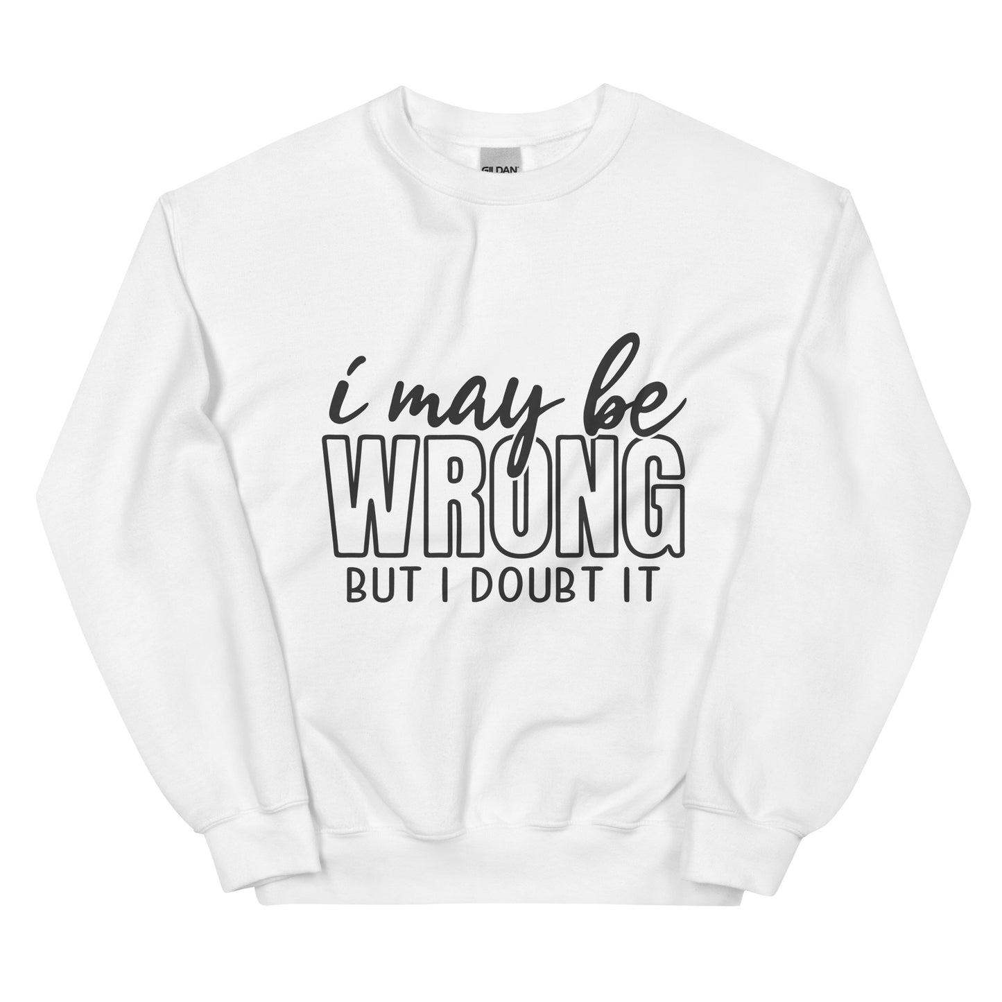 I may be wrong sweatshirt